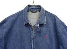 他の写真1: 90'S RALPH LAUREN 三角タグ チンスト付き デニム ドリズラージャケット インディゴ USA製 (VINTAGE)