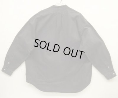 画像3: 90'S RALPH LAUREN "POSTBOY" 長袖 バンドカラーシャツ フェードブラック (VINTAGE)