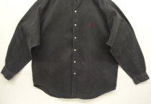 他の写真3: 90'S RALPH LAUREN "POSTBOY" 長袖 バンドカラーシャツ フェードブラック (VINTAGE)