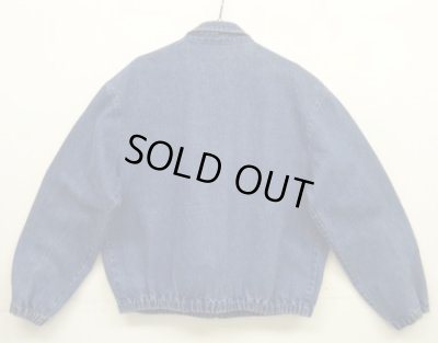 画像4: 90'S RALPH LAUREN 三角タグ チンスト付き デニム ドリズラージャケット インディゴ USA製 (VINTAGE)