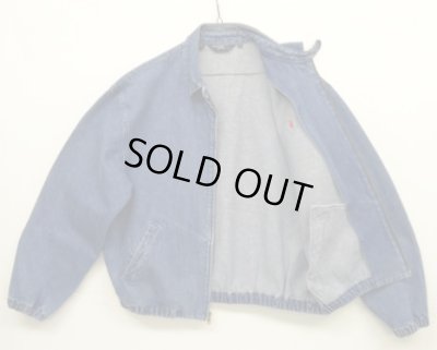 画像3: 90'S RALPH LAUREN 三角タグ チンスト付き デニム ドリズラージャケット インディゴ USA製 (VINTAGE)