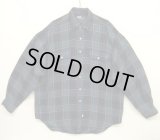 90'S RALPH LAUREN レーヨン100% フラップ付きポケット 長袖 シャツ チェック柄 (VINTAGE)
