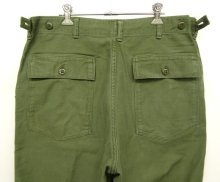 他の写真3: 60'S アメリカ軍 US ARMY "OG107" 初期モデル コットンサテン 平ボタン ベイカーパンツ L (VINTAGE)