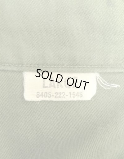 画像3: 60'S アメリカ軍 US ARMY "OG107" 初期モデル コットンサテン 平ボタン ベイカーパンツ L (VINTAGE)