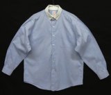 90'S BROOKS BROTHERS "MAKERS" オックスフォード タブカラー クレリックシャツ ホワイト/ブルー USA製 (VINTAGE)