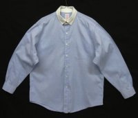 90'S BROOKS BROTHERS "MAKERS" オックスフォード タブカラー クレリックシャツ ホワイト/ブルー USA製 (VINTAGE)