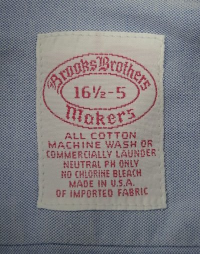 画像2: 90'S BROOKS BROTHERS "MAKERS" オックスフォード タブカラー クレリックシャツ ホワイト/ブルー USA製 (VINTAGE)