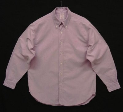 画像1: 90'S BROOKS BROTHERS "MAKERS" マチ付き オックスフォード BDシャツ ライラック USA製 (VINTAGE)