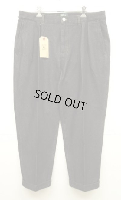 画像1: WOODBLOCK "2TUCK BLACK DENIM TROUSER" BLACK (NEW)