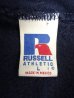 画像2: 90'S RUSSELL ATHLETIC フルジップ スウェットパーカー ネイビー メキシコ製 (VINTAGE) (2)