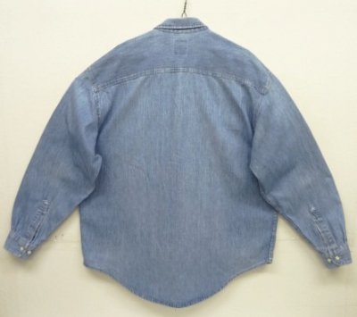 画像3: 90'S GAP 旧タグ デニム 長袖 BDシャツ インディゴ USA製 (VINTAGE)