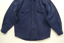他の写真3: 90'S GAP 旧タグ ツイル 長袖 ワークシャツ ネイビー (VINTAGE)