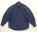 画像1: 90'S GAP 旧タグ ツイル 長袖 ワークシャツ ネイビー (VINTAGE) (1)