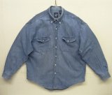90'S GAP 旧タグ デニム 長袖 BDシャツ インディゴ USA製 (VINTAGE)