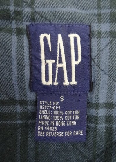 画像2: 90'S GAP 旧タグ 裏地付き ダックベスト フェードネイビー (VINTAGE)
