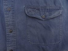 他の写真2: 90'S GAP 旧タグ ツイル 長袖 ワークシャツ ネイビー (VINTAGE)