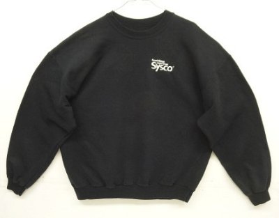 画像1: 00'S SYSCO アメリカ企業物 クルーネック スウェットシャツ ブラック (VINTAGE)