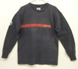 90'S STARBUCKS COFFEE 両面&袖プリント シングルステッチ 長袖 Tシャツ フェードブラック USA製 (VINTAGE)