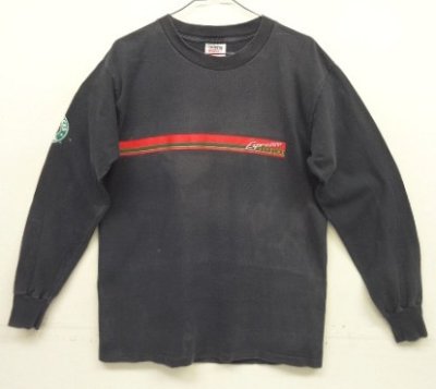 画像1: 90'S STARBUCKS COFFEE 両面&袖プリント シングルステッチ 長袖 Tシャツ フェードブラック USA製 (VINTAGE)