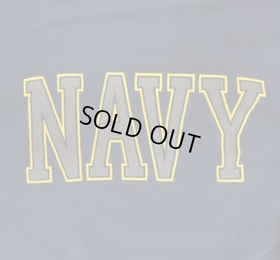 画像5: アメリカ軍 US NAVY 両面リフレクタープリント プルオーバー スウェットパーカー ネイビー USA製 (VINTAGE)