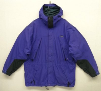 画像1: 90'S PATAGONIA "GUIDE SHELL JACKET" 旧タグ ナイロン シェルジャケット ブルー/ブラック (VINTAGE)