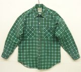 70'S JC PENNEY プリントフランネル ワークシャツ チェック柄 (VINTAGE)