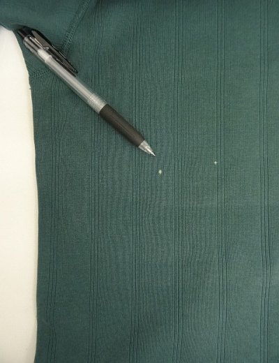 画像5: 90'S EDDIE BAUER 黒タグ シングルステッチ 針抜きリブ 猫目ボタン ヘンリーネック 長袖 Tシャツ ダークグリーン USA製 (VINTAGE)