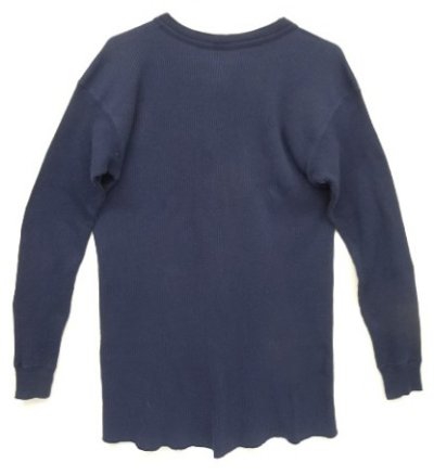 画像3: 80'S OAKTON LTD ヘンリーネック サーマル 長袖 Tシャツ ネイビー USA製 (VINTAGE)