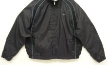 他の写真2: 90'S NIKE 胸ロゴ 裏地メッシュ  ライン入り ナイロンジャケット ブラック/チャコール  (VINTAGE)