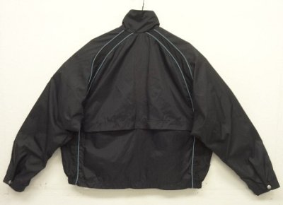 画像5: 90'S NIKE 胸ロゴ 裏地メッシュ  ライン入り ナイロンジャケット ブラック/チャコール  (VINTAGE)