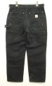画像4: CARHARTT ダブルニー ダック ペインターパンツ ブラック W32L30 USA製 (VINTAGE) (4)