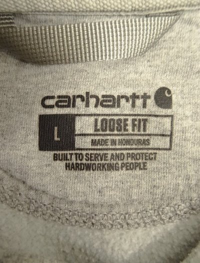 画像2: CARHARTT 袖プリント スウェット パーカー ヘザーグレー (VINTAGE)