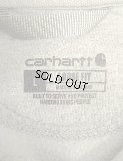 画像2: CARHARTT 袖プリント スウェット パーカー ヘザーグレー (VINTAGE)