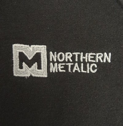 画像4: CARHARTT "NORTHERN METALIC" アメリカ企業物 ハーフジップ スウェットシャツ ブラック (VINTAGE)