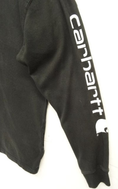 画像3: CARHARTT 袖プリント 長袖 Tシャツ ブラック (VINTAGE)