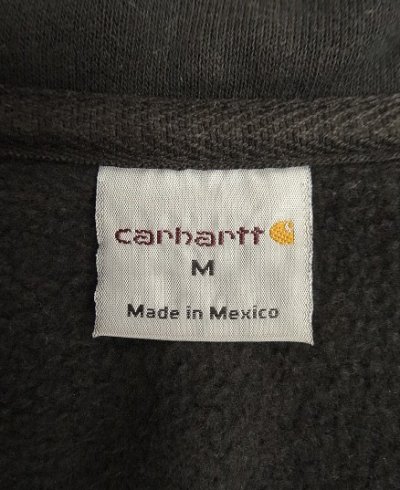 画像2: CARHARTT "NORTHERN METALIC" アメリカ企業物 ハーフジップ スウェットシャツ ブラック (VINTAGE)
