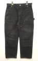 画像1: CARHARTT ダブルニー ダック ペインターパンツ ブラック W32L30 USA製 (VINTAGE) (1)