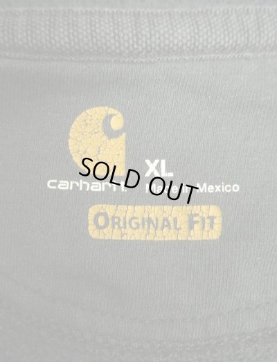 画像2: CARHARTT 袖プリント スウェット パーカー フェードブラック (VINTAGE)