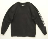 CARHARTT 袖プリント 長袖 Tシャツ ブラック (VINTAGE)