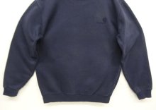 他の写真3: CARHARTT 同色ロゴ ヘビーウエイト クルーネック スウェットシャツ ネイビー (VINTAGE)