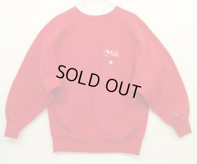 画像1: 90'S CHAMPION "VAIL" 刺繍タグ リバースウィーブ レッド USA製 (VINTAGE)
