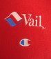 画像3: 90'S CHAMPION "VAIL" 刺繍タグ リバースウィーブ レッド USA製 (VINTAGE) (3)