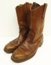画像1: 80'S RED WING "プリント羽タグ" レザー ペコスブーツ ブラウン USA製 (VINTAGE) (1)