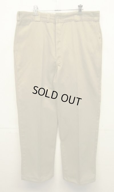 画像4: 80'S DICKIES 874 チビタグ ワークパンツ YKKアルミジップ ベージュ W38L30 USA製 (VINTAGE)