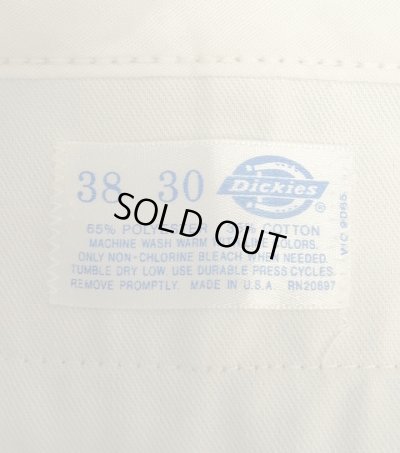 画像3: 80'S DICKIES 874 チビタグ ワークパンツ YKKアルミジップ ベージュ W38L30 USA製 (VINTAGE)