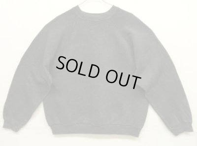 画像1: 90'S TULTEX ラグランスリーブ クルーネック スウェットシャツ チャコール USA製 (VINTAGE)