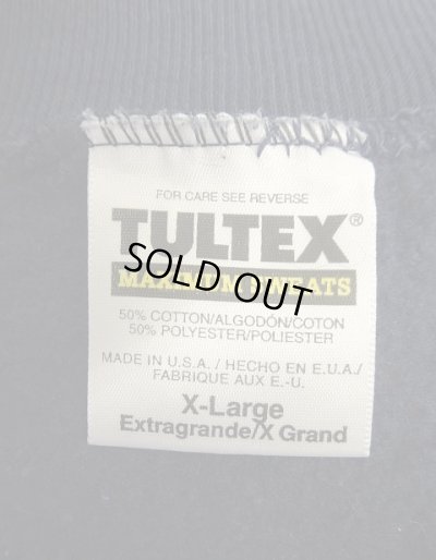 画像2: 90'S TULTEX ラグランスリーブ クルーネック スウェットシャツ ネイビー USA製 (VINTAGE)