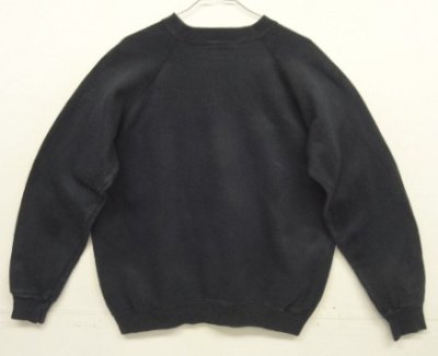 画像3: 90'S HANES ラグランスリーブ クルーネック スウェットシャツ ブラック USA製 (VINTAGE)