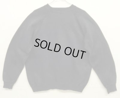 画像3: 90'S HANES ラグランスリーブ クルーネック スウェットシャツ ブラック USA製 (VINTAGE)