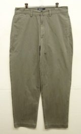 90'S RALPH LAUREN "PHILIP PANT" ノープリーツ チノパンツ カーキ (VINTAGE)